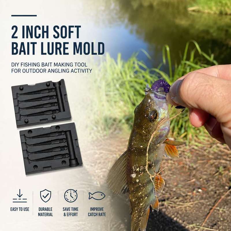 2インチソフトベイトルアー型 DIY釣り餌作成ツール アウト - Fishing Lure Making Kit のレビューと価格