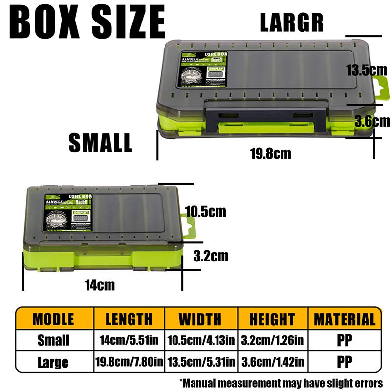 両面コンパクトタックルボックス - ルアー、フック、餌用の耐 - Fishing Lure Box のレビューと価格