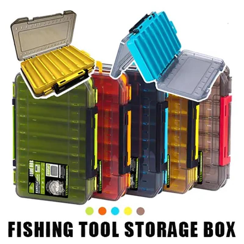 両面コンパクトタックルボックス - ルアー、フック、餌用の耐 - Fishing Lure Box のレビューと価格